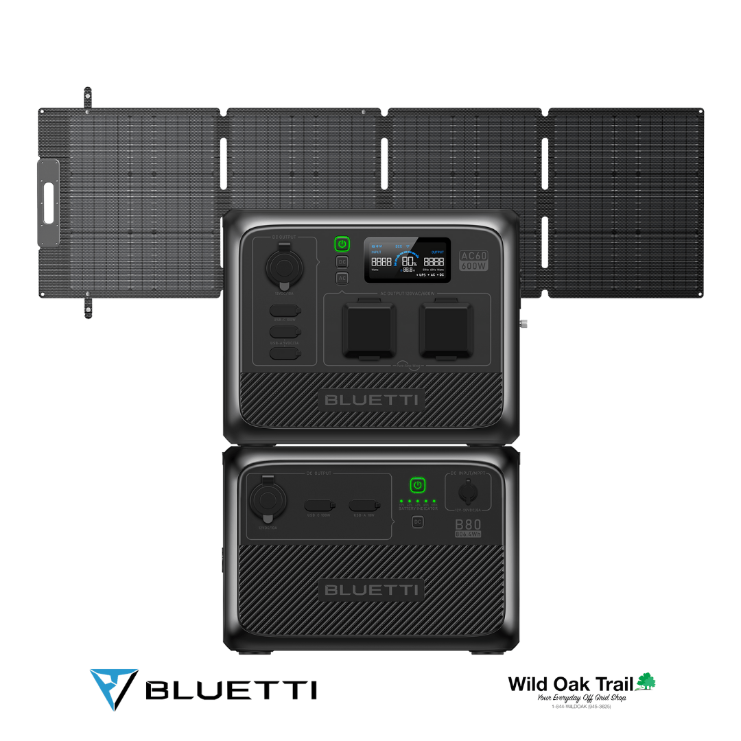 Bluetti AC60 with B80 battery and 200W Solar Panel