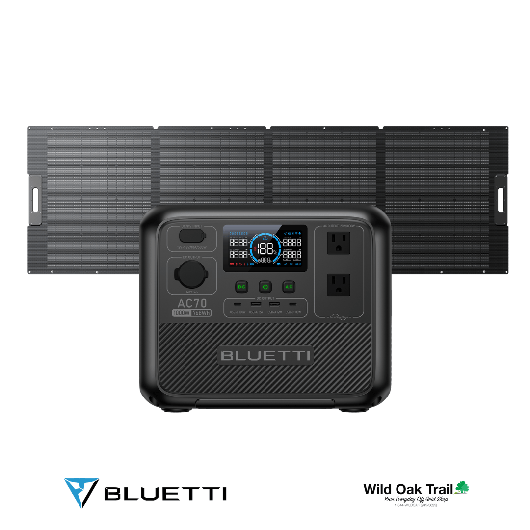 Bluetti AC70 with 350W solar panel