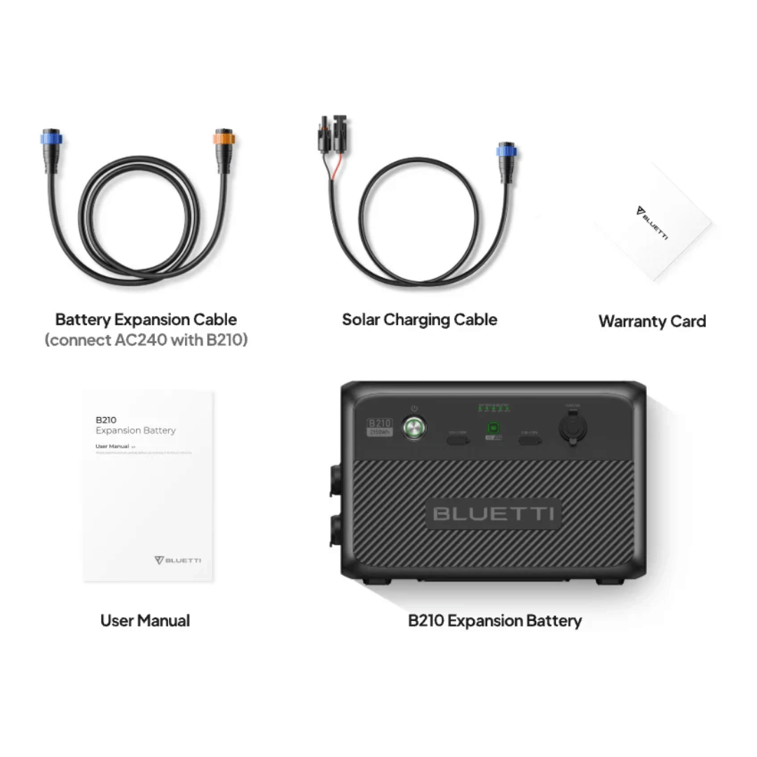 Bluetti B210 Expansion Battery Inclusions