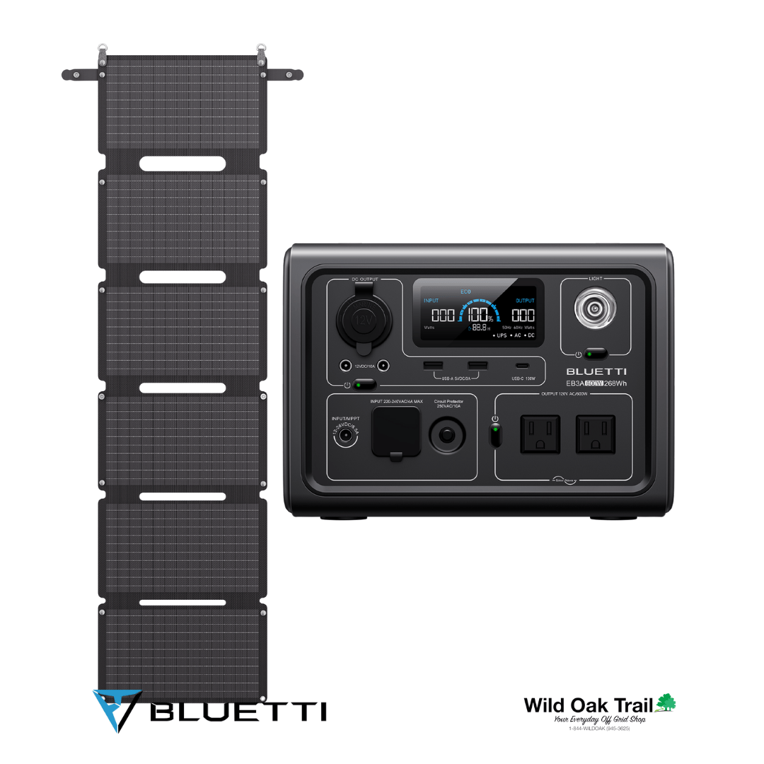 Bluetti EB3A with PV60L panel