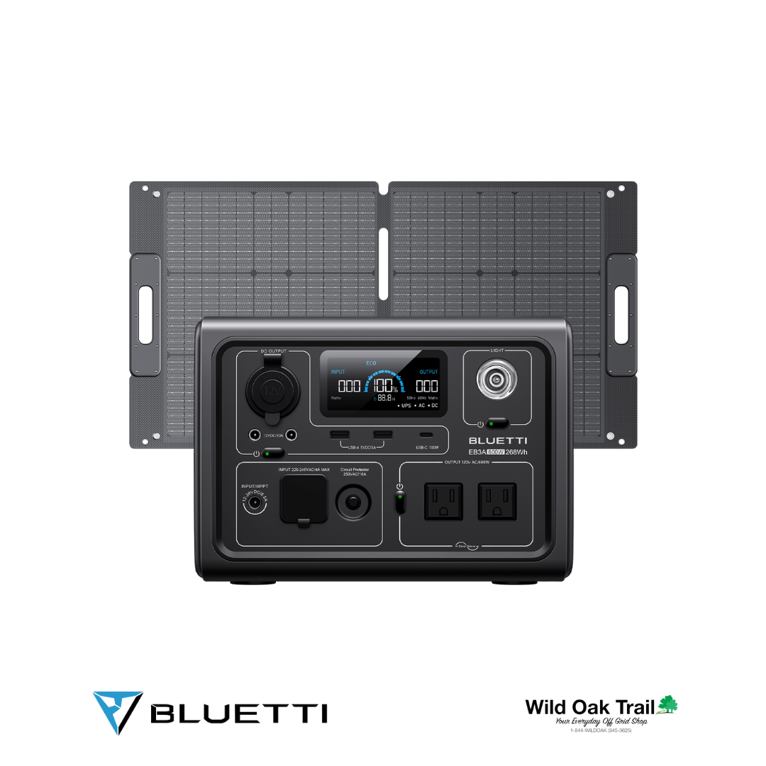 Bluetti EB3A with SP100L panel
