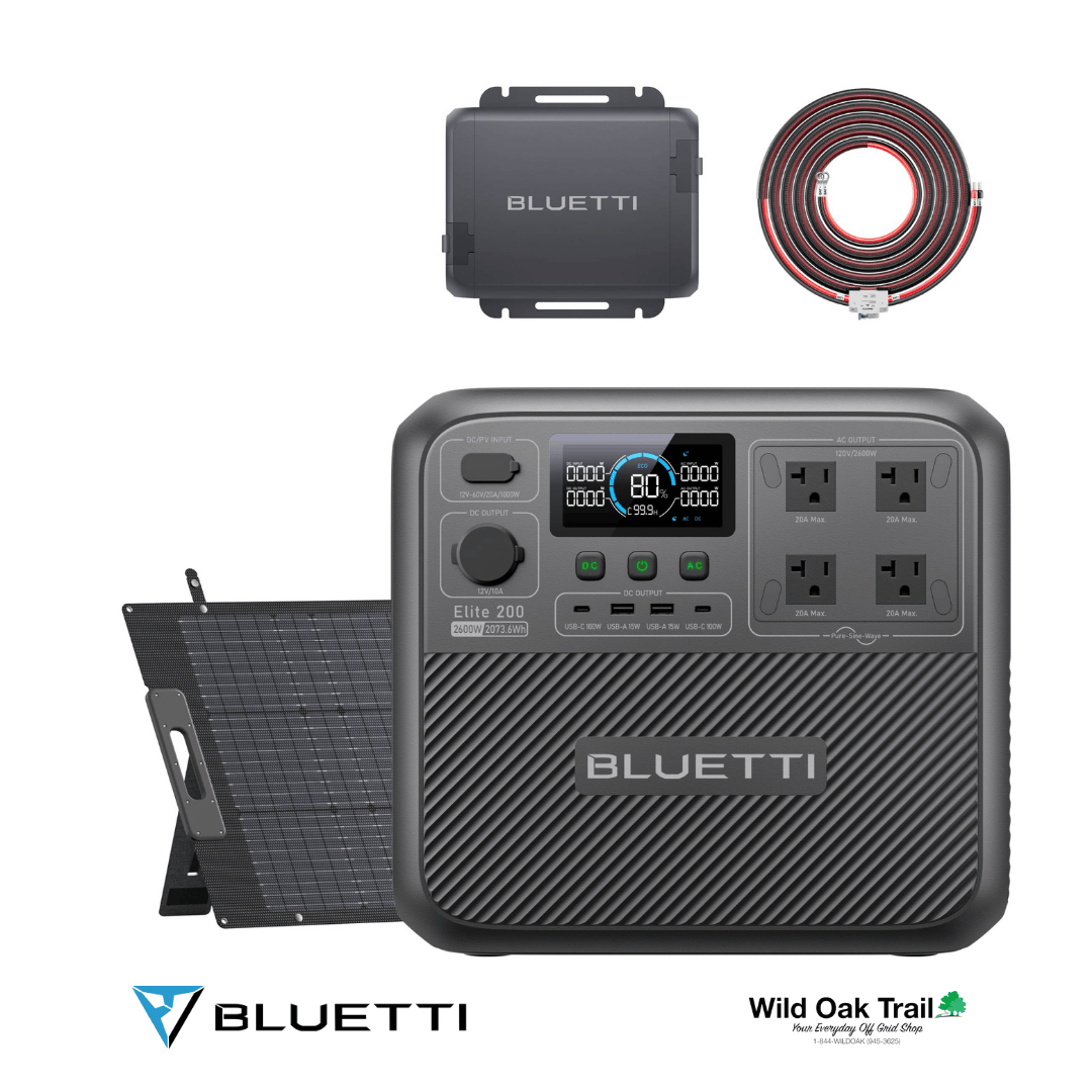 Bluetti Elite 200 V2 with 200W solar panel and charger 1