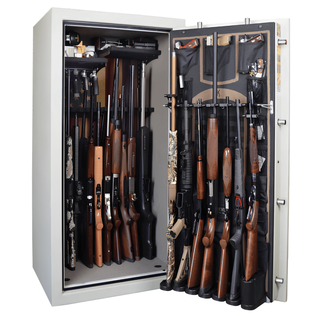 Browning Hunter Series 33-Gun Safe with guns stored inside