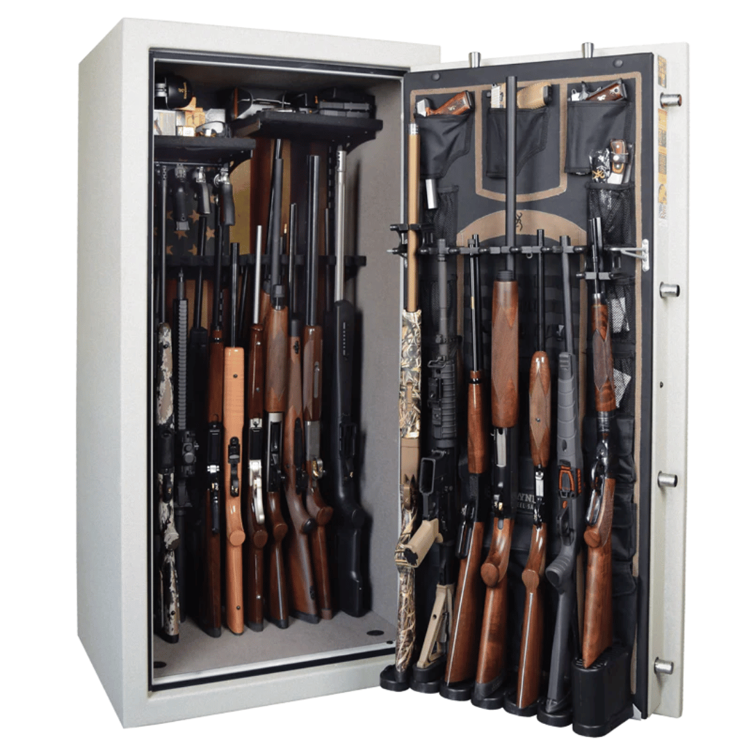 Browning Hunter Series 33-Gun Safe with guns stored inside