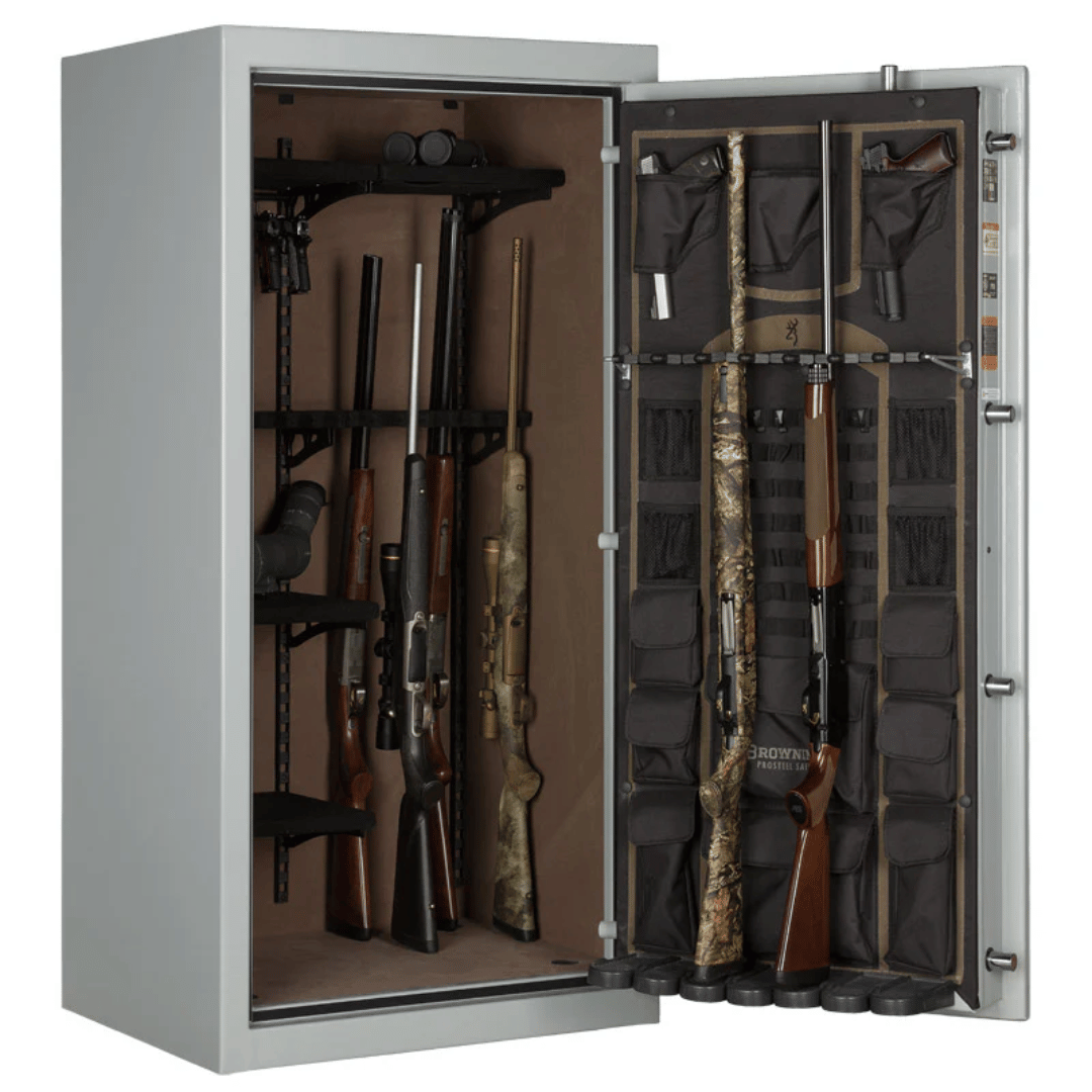 Browning Sporter Series 33-Gun Safe with guns stored inside