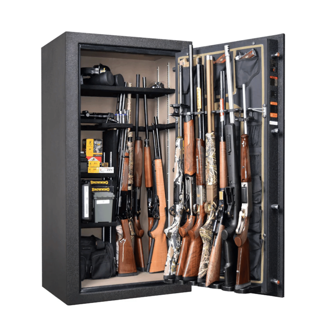 Browning Yellowstone Series 23-Gun Safe with guns inside