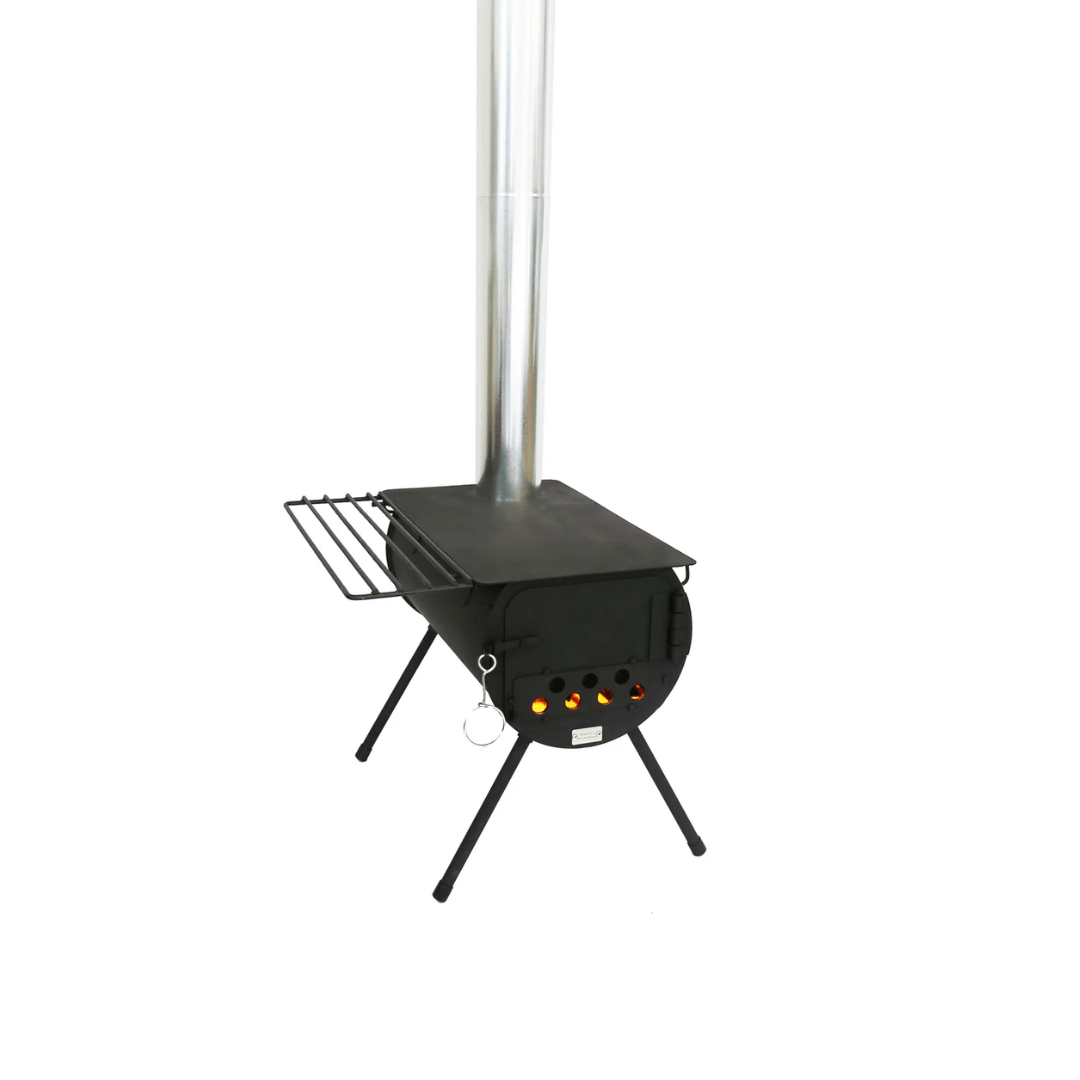 Colorado Stove Cylinder Stove with pipe extending up