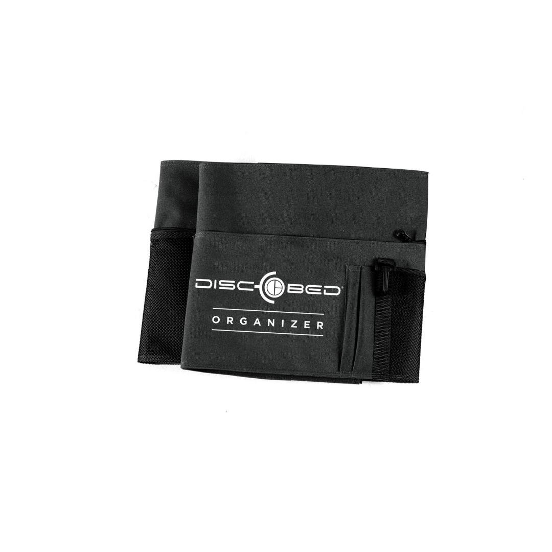 Disc-O-Bed Adult Bed Side Organizer black folded