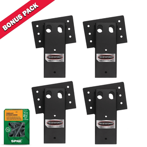 Double Angle Elevator Brackets – 4x4 US Steel, Set of 4 with SPAX