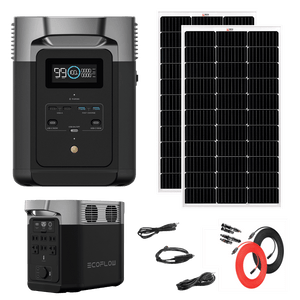 Picture of EcoFlow DELTA 2 + 2 100 Watt 12V Portable Rigid Solar Panel bundle