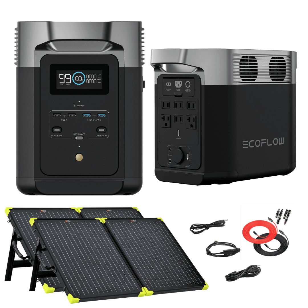 Picture of EcoFlow DELTA 2 + 2 200 Watt 12V Portable Briefcase Solar Panel