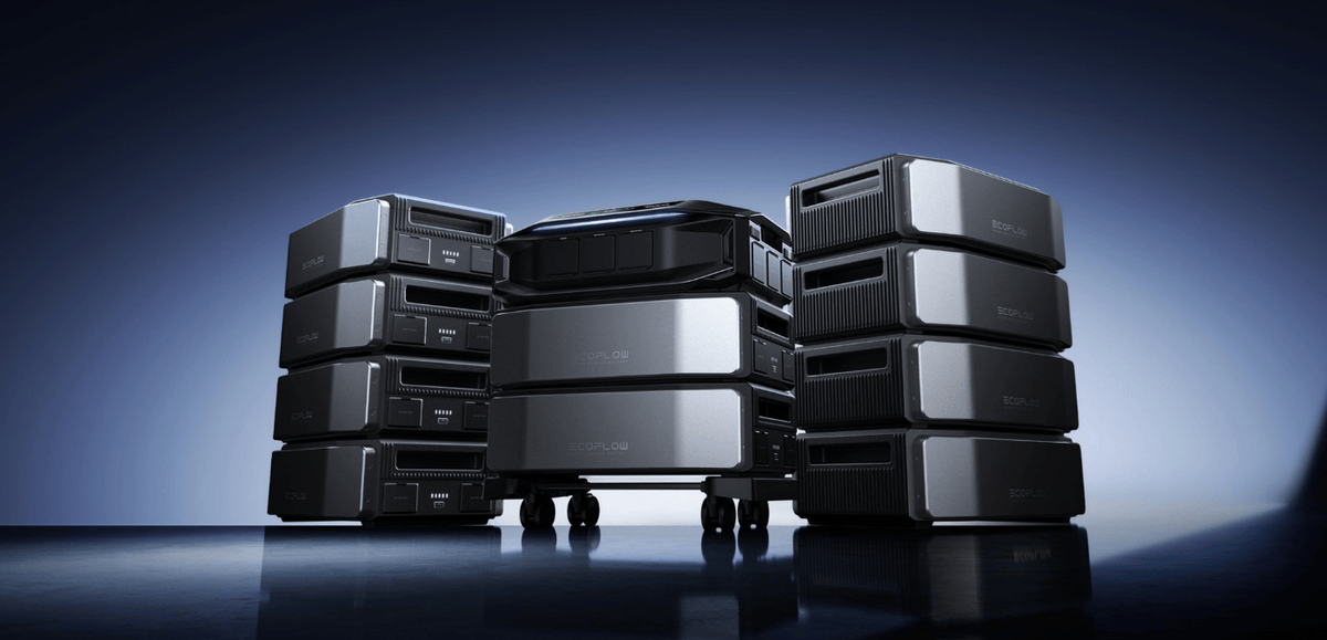 EcoFlow Delta Pro Ultra X highlight with stacked batteries