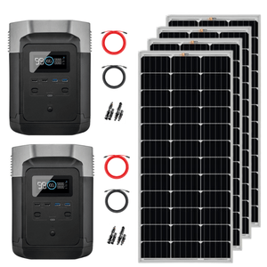 Picture of EcoFlow Delta x 2 with 400w 12v Solar Panel Bundle