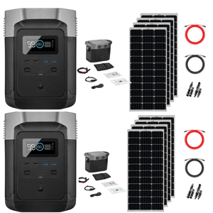 Picture of EcoFlow Delta x 2 with 800w 12v Solar Panel Bundle