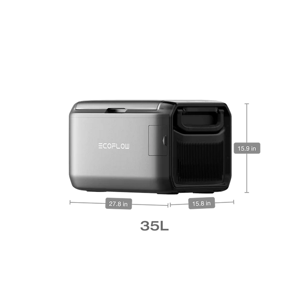 EcoFlow GLACIER Classic Portable Refrigerator 35L dimensions