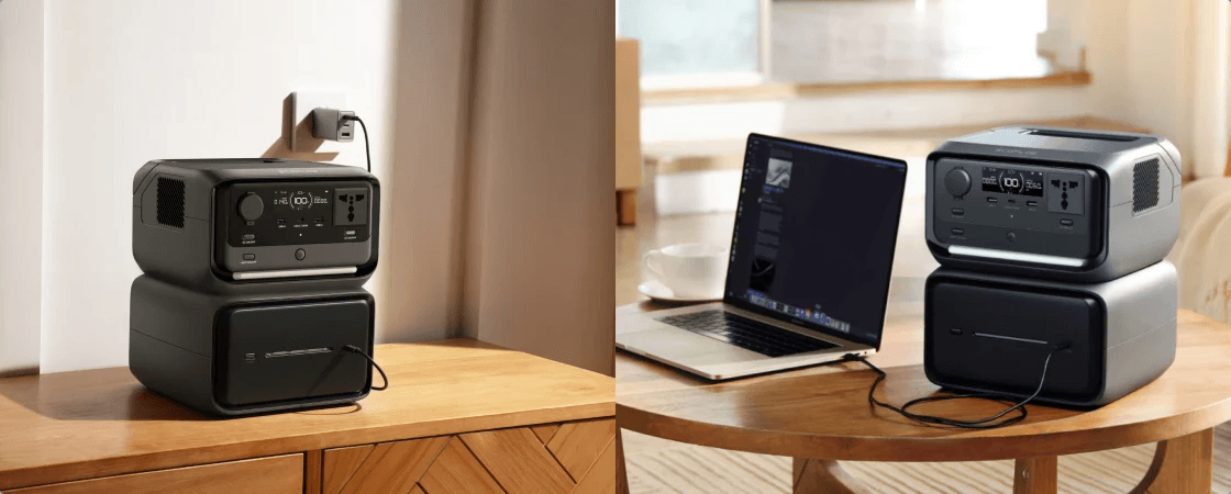 EcoFlow RIVER 3 Plus Extra Battery extra charging and recharging banner