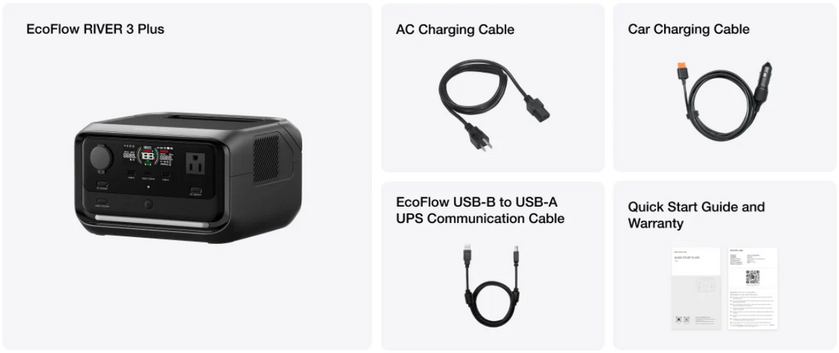 EcoFlow River 3 Plus Inclusions