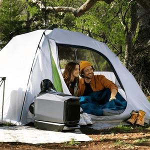 EcoFlow WAVE 3 Portable Air Conditioner being used while camping