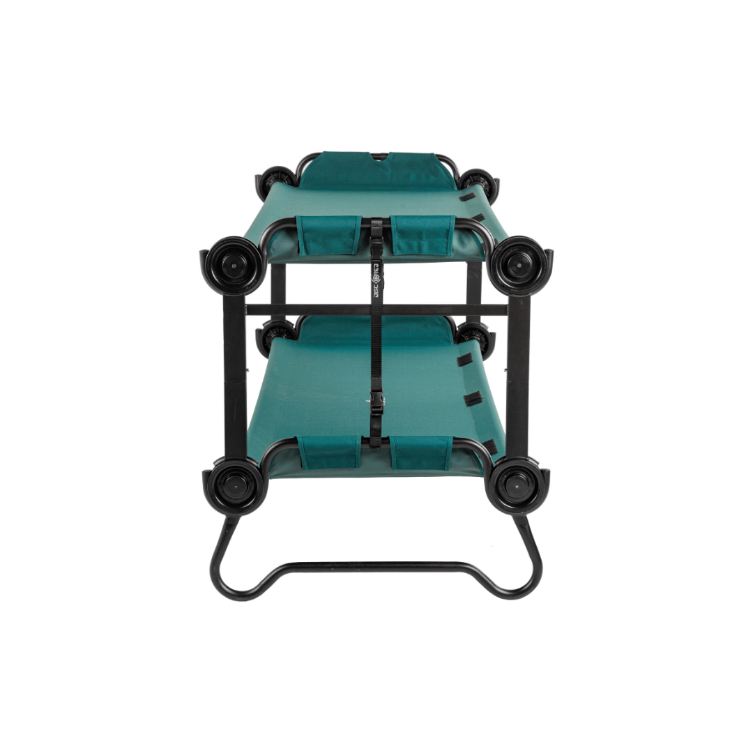 Extra Large Disc-O-Bed Portable Cot System bunked front view