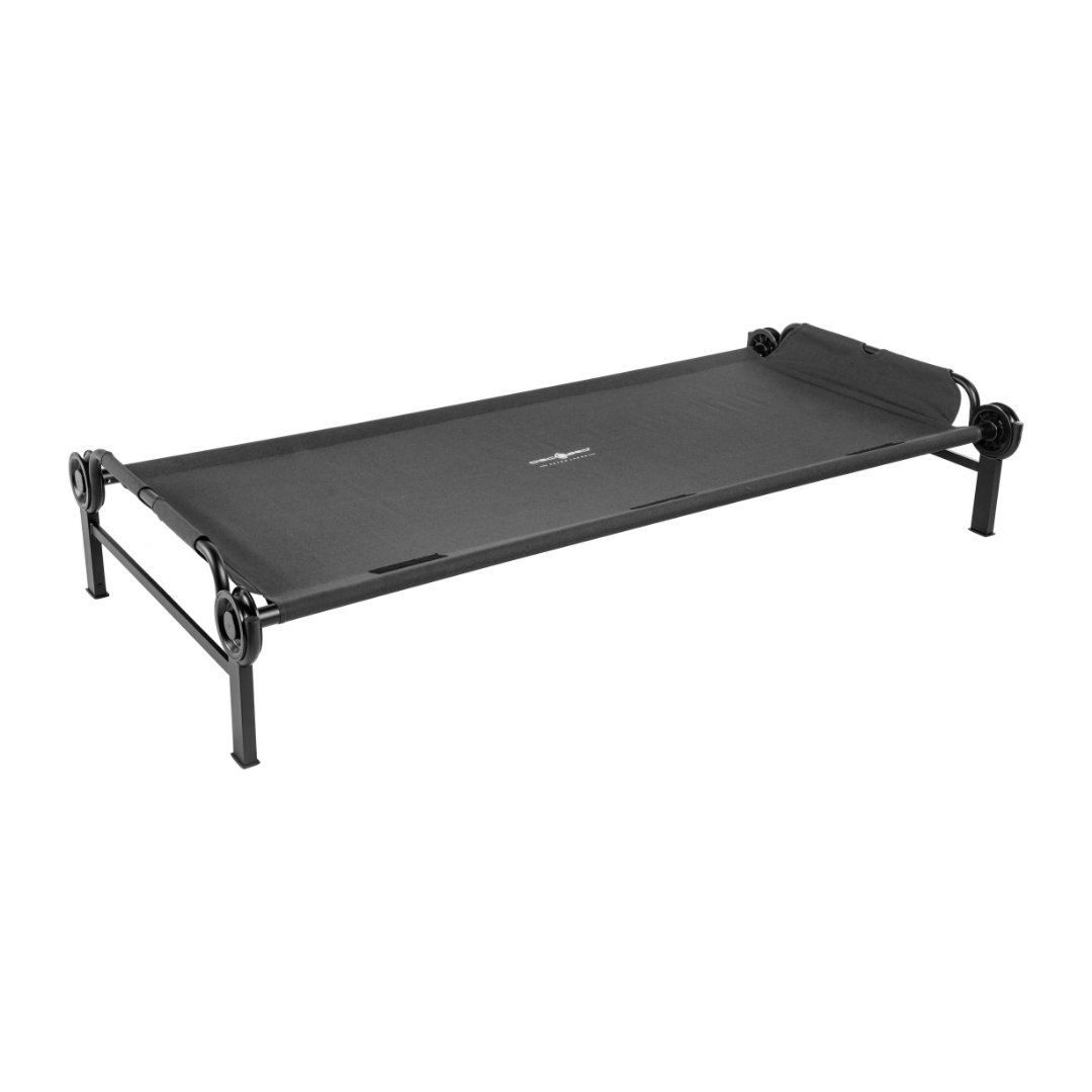 Extra Large Disc-O-Bed Single Camping Cot black