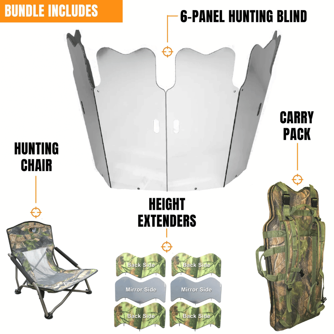 GhostBlind Phantom 35" Mirror Ground Blind - Inclusions