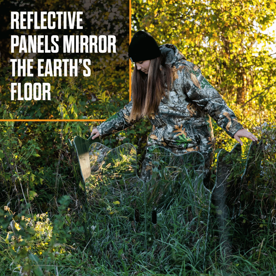 GhostBlind Phantom 35" Mirror Ground Blind - Reflective Panels