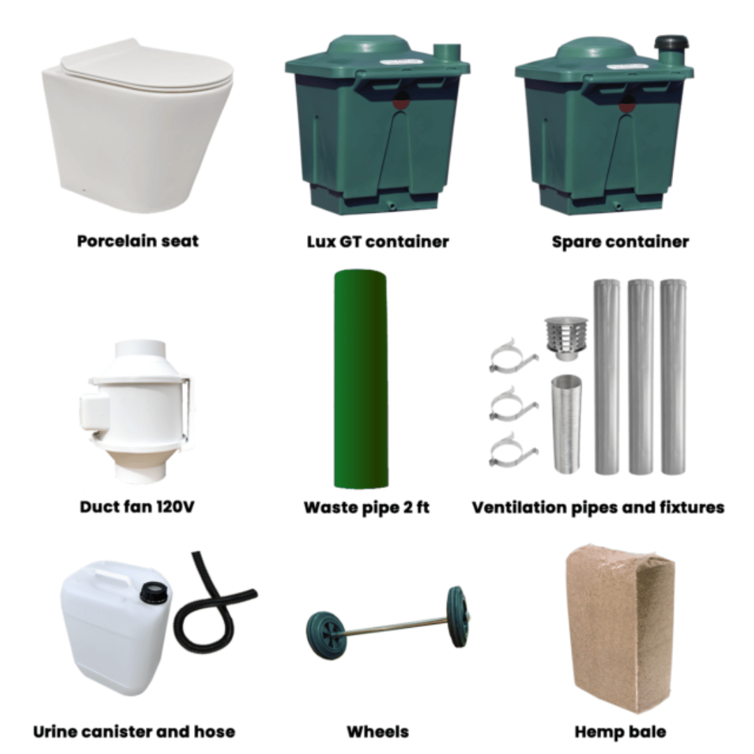 Picture of Green Toilet Lux 120 Composting Toilet Inclusions