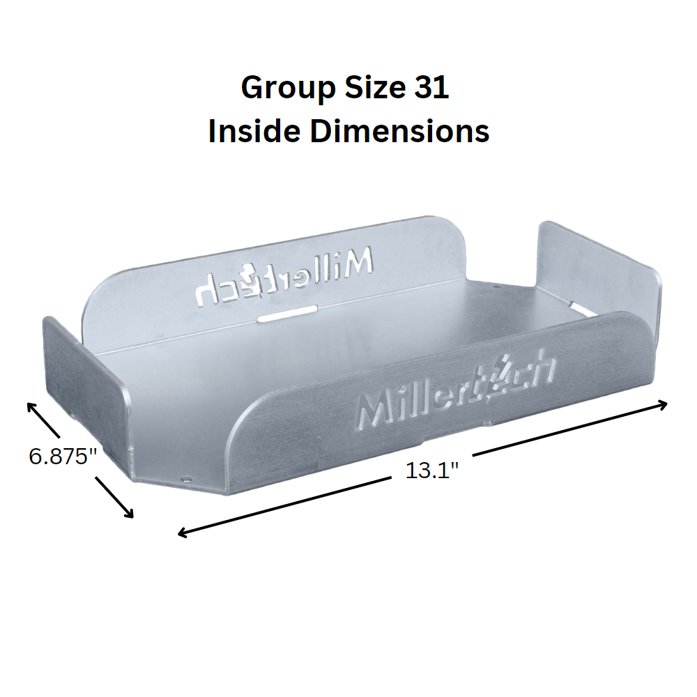 MillerTech Battery Tray Group Size 31 Dimensions