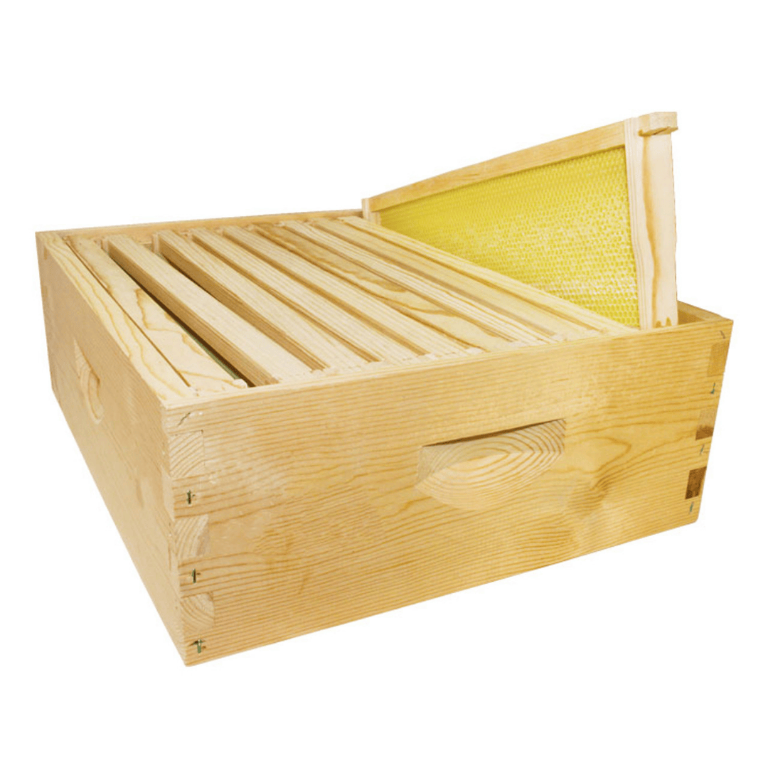 HK200 Unpainted Assembled 6 5/8&quot; 10 Frame Super Kit with Assembled Frames and Waxed Plastic Foundation