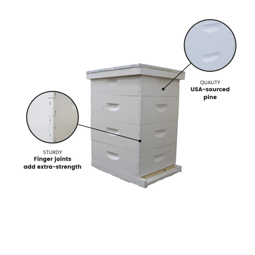 HK350 10 Frame 6 5/8&quot; Painted Growing Apiary Kit parts