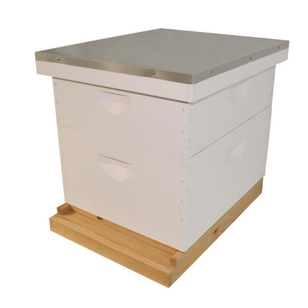 HK385 10 Frame Complete Painted Hive Apiary Kit Combo Angled View