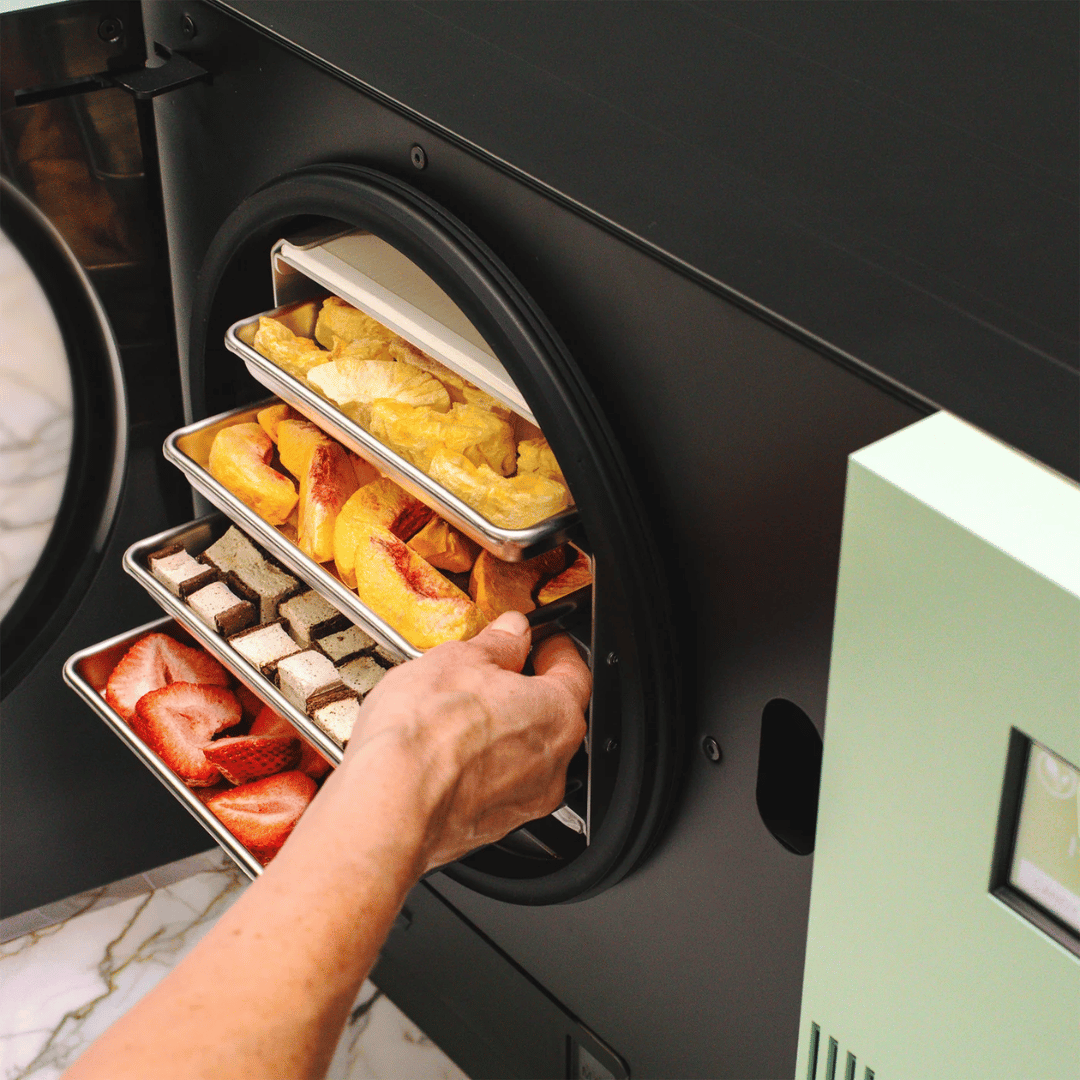 Harvest Right - Countertop 360 Freeze Dryer - Food Tray inside.