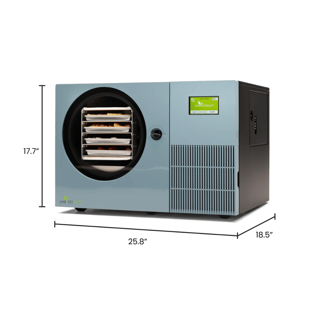Harvest Right - Pale Blue Countertop 360 Freeze Dryer - Dimensions