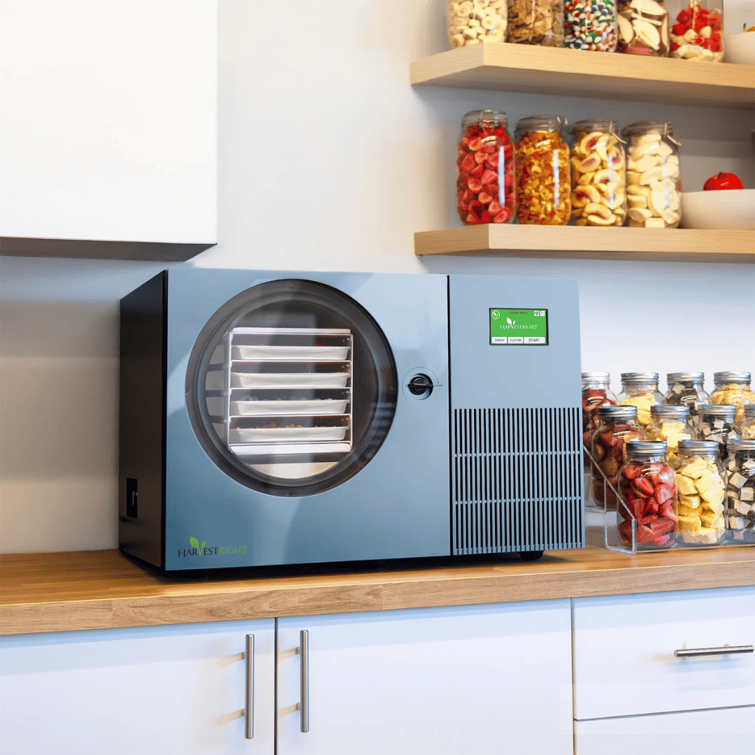 Harvest Right - Pale Blue Countertop 360 Freeze Dryer - Lifestyle..
