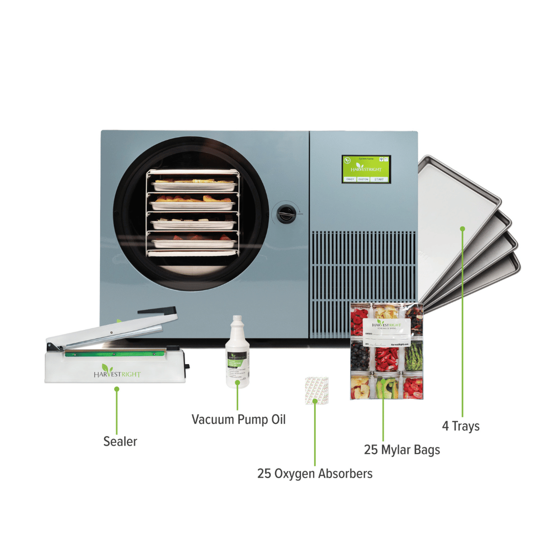 Harvest Right - Pale Blue Countertop 360 Freeze Dryer - Inclusions