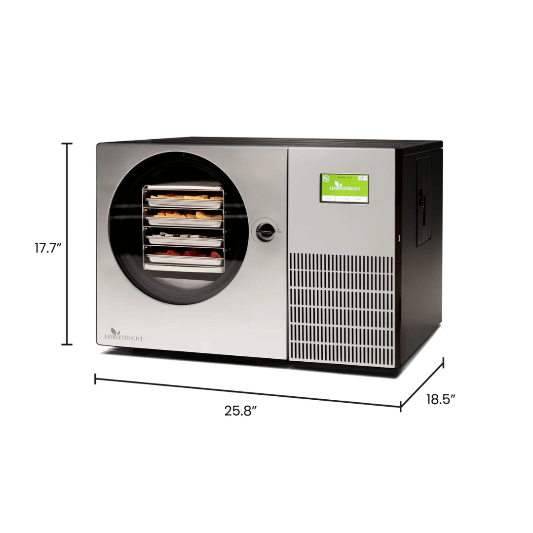 Harvest Right - Stainless Steel Countertop 360 Freeze Dryer - Dimensions