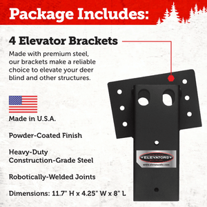 Hunting Blind Elevation Bundle – Elevator Brackets