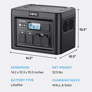 Picture of ICECO PB1000 dimensions