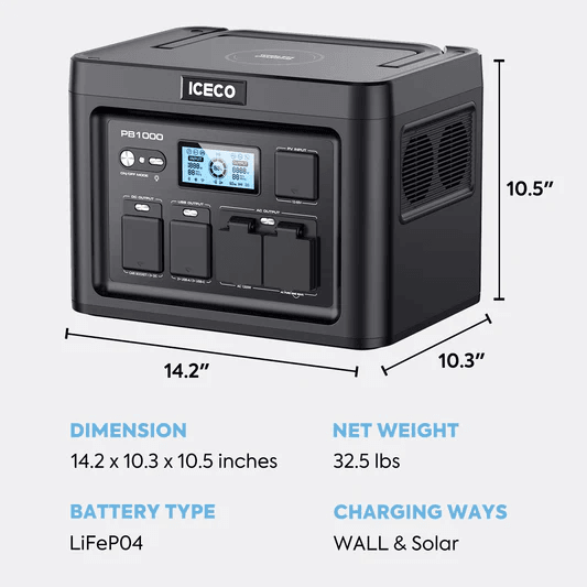 ICECO PB1000 Portable Power Station - Wild Oak Trail