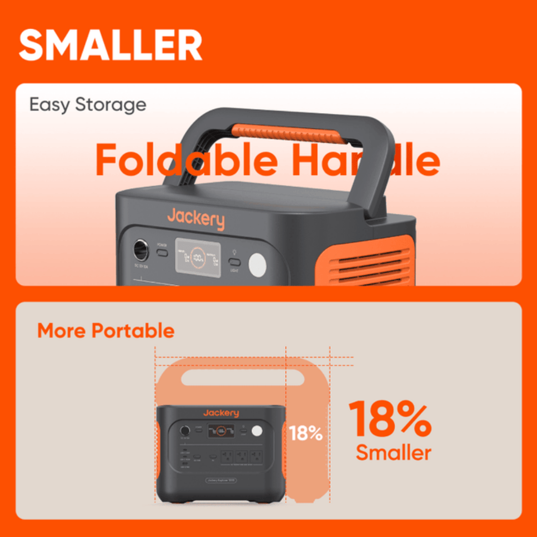 Jackery Explorer 1000 V2 portability and size