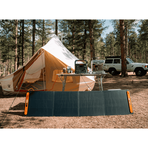 Jackery Explorer 1000 V2 solar charging while camping
