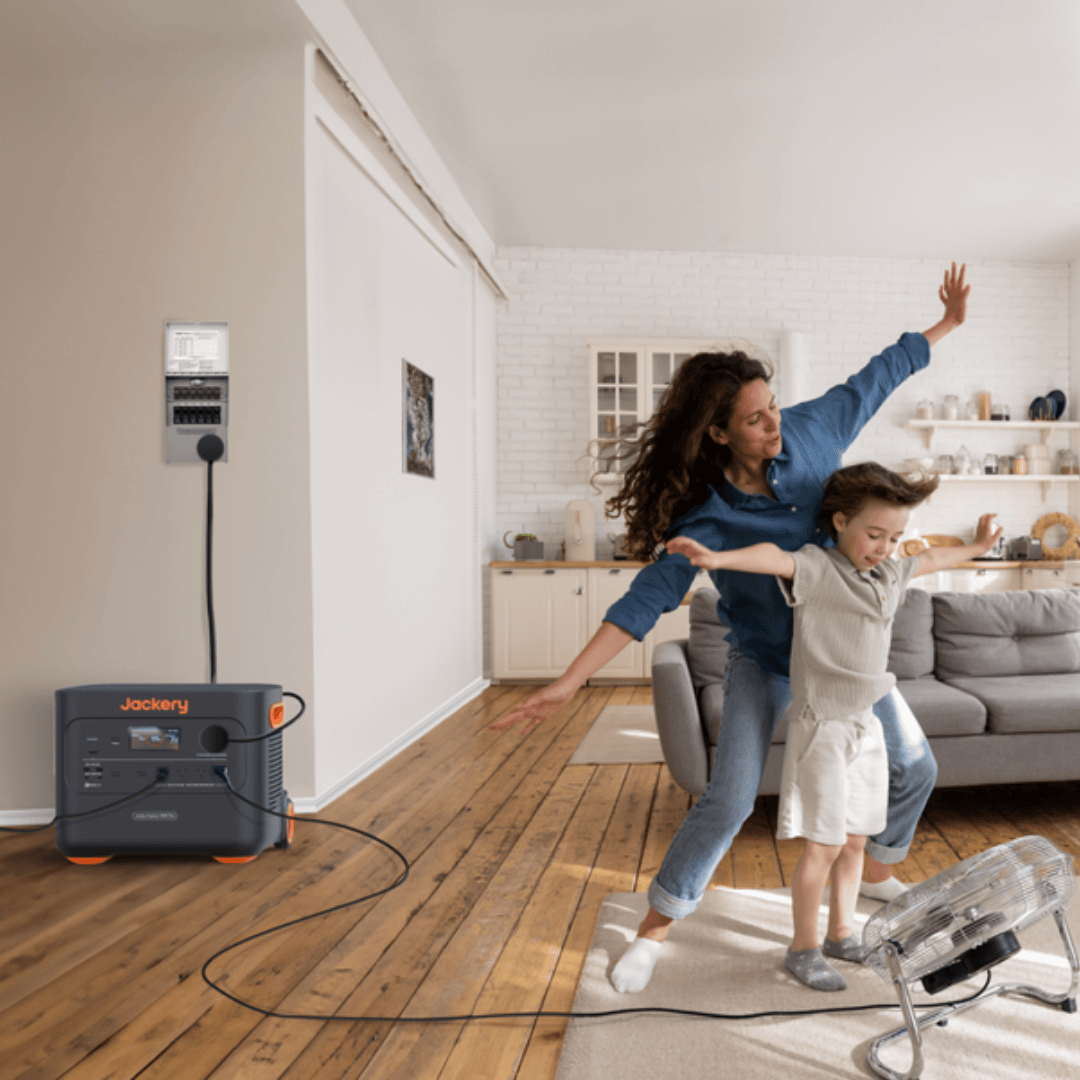 Jackery Explorer 2000 Plus powering thermostat and small fan
