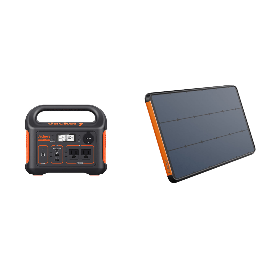 Jackery Explorer 300 with 100w solar panel