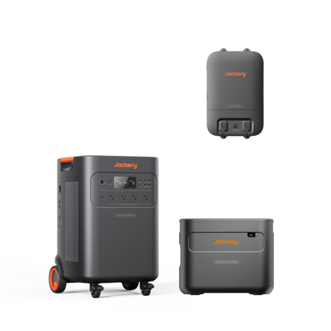 Jackery Explorer 5000 Plus with battery pack 5000 plus and smart transfer switch