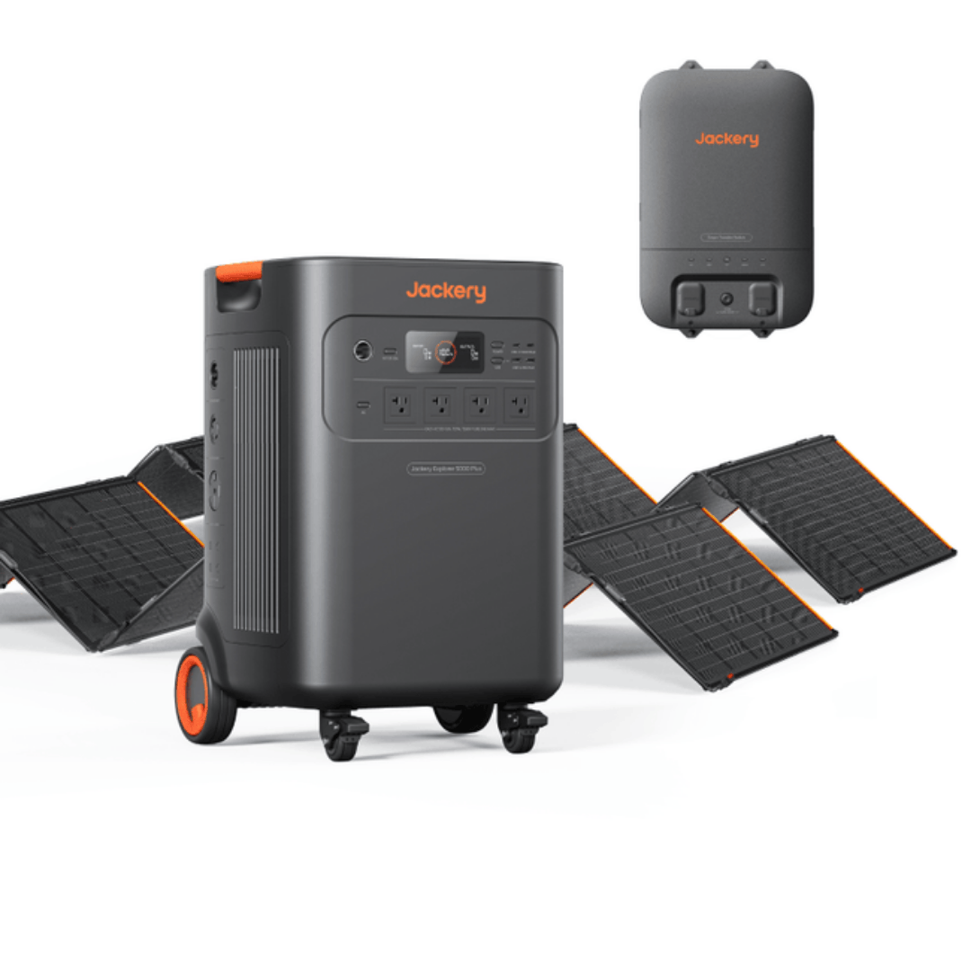 Jackery Explorer 5000 Plus with two 500W solar panels and smart transfer switch