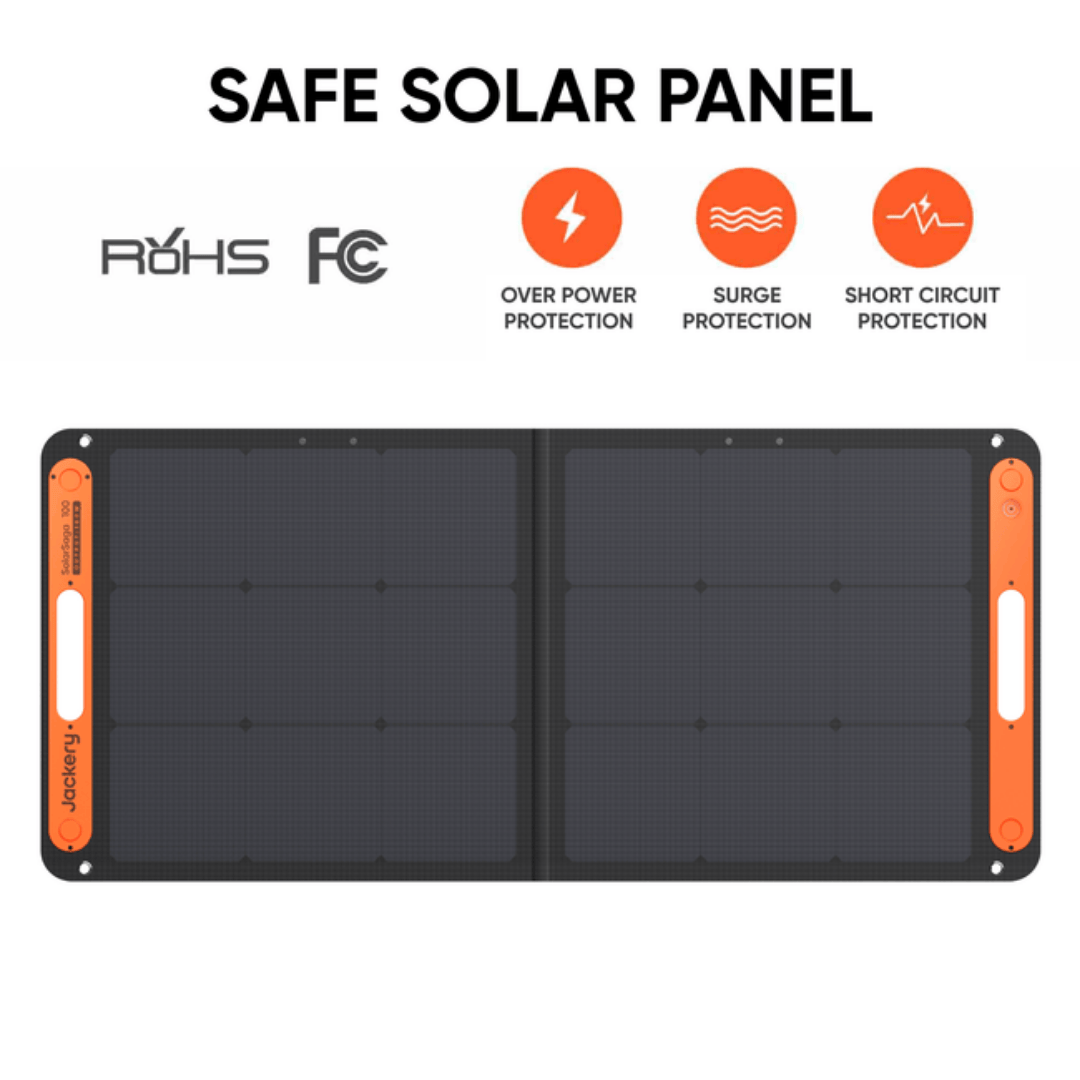 100W Solar Panel - Jackery SolarSaga | Choose Foldable or Fixed 100W Solar Panel - Jackery SolarSaga | Choose Foldable or Fixed