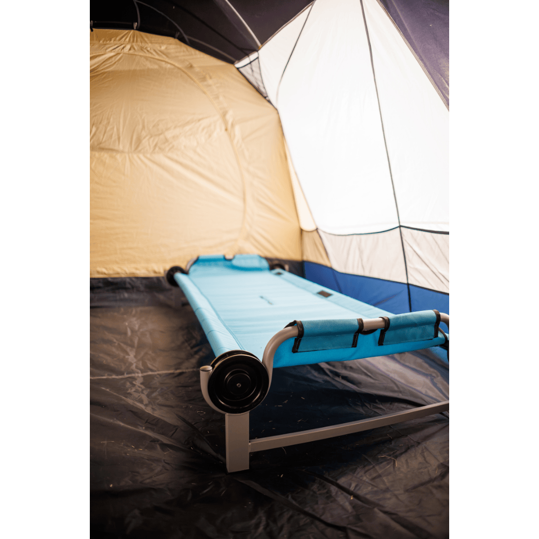 Kid-O-Bed single kids camping bunk bed inside camping tent