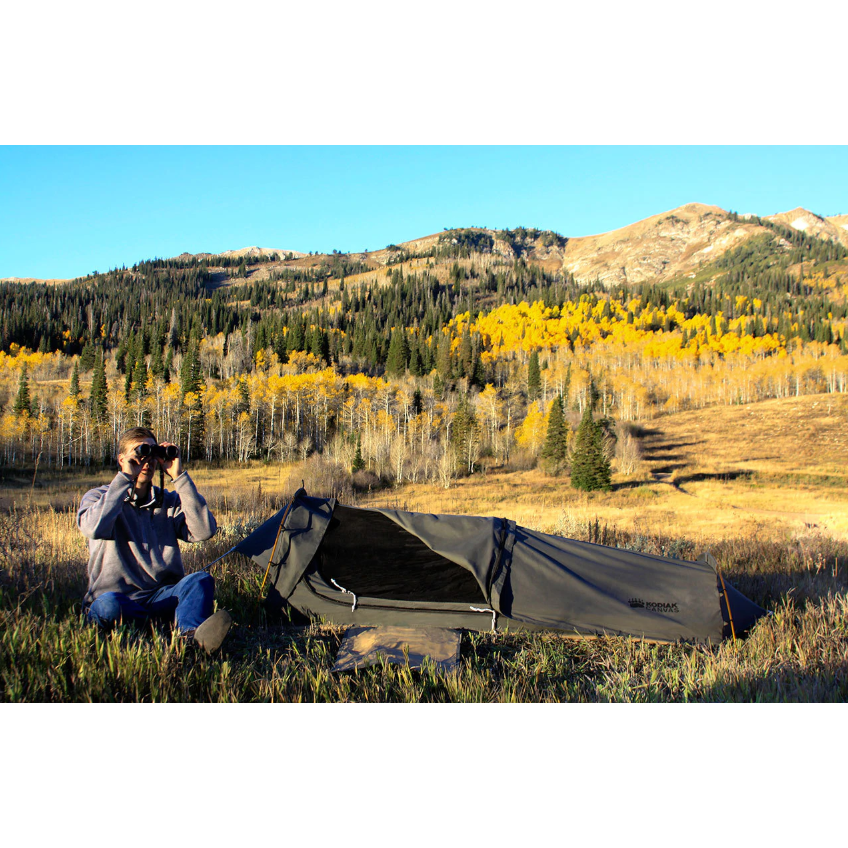 Kodiak Canvas ① Kodiak Canvas 1-Person Canvas Swag Tent | WERD
