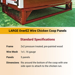 Picture of Large OverEZ Chicken Coop Wire Panels Specs
