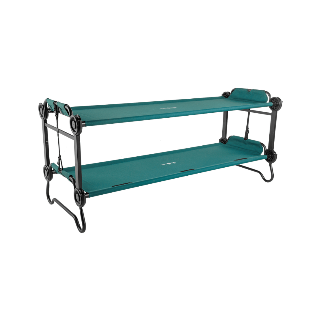 Large Disc-O-Bed Portable Cot System stacked angled view